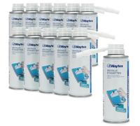 Waytex - Confezione da 12 etichette adesive da 200 ml, per etichette, colla, resina, pennello diffusore, rimuove residui di colla, efficace su metallo, plastica, vetro, alluminio, laminato