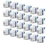 Waytex Keystone RJ45 Short Cat6a UTP senza attrezzi - Connettore di rete da 10 Gbps 500 MHz - T568A/B - AWG22 a 26-24 pezzi