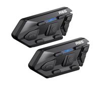 WAYXIN R6S - Set di 2 cuffie per moto, con sistema di comunicazione intercom, per fino a 6 cavaliere, 1200 m, con vivavoce, Bluetooth, per ridurre il rumore
