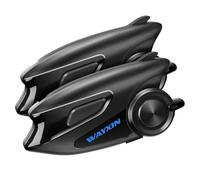 WAYXIN X6S - Intercom per moto, sistema intercom integrato, doppio chip per cuffie multitasking audio, per fino a 8 moto, con HiFi/musica condivisa/FM/AI linguaggio sci/ciclismo