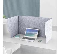 Wayxmax Pannello divisorio da scrivania pieghevole in feltro,Pannello da scrivania per la privacy, divisori acustici grigio,Libera installazione Table Divider