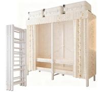 WAZCSD Appendiabiti Pieghevole Con Coperchio, Resistente Armadio In Metallo, Organizzazione Indipendente Per Guardaroba In Tela, per Camera da Letto Soggiorno(B,168cm/66.2in)