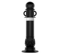 WAZCSD Paletti di Sicurezza in Eva, Cono Stradale per Esterni, Cono di Sicurezza Flessibile, palo di parcheggio da 80cm con Maniglia, Pali di delimitazione del tra(Black)