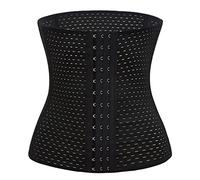 WAZHAKU Corsage - Corsetto da donna elastico in vita con aste in acciaio morbido, cintura addominale dopo la nascita, corsetto da donna, corsetto addominale, postpartum Belly wrap, O nero., XL