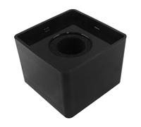 Waziaqoc 1 pz Microfono Flag Station, cubo quadrato ABS colloquio microfono logo per notizie intervista e KTV (nero)