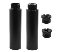 Waziaqoc 2 tubi di prolunga per microfono, da femmina 3/8" a maschio da 1,5 cm, prolunga per microfono, accessori per braccio da scrivania (nero)