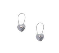 WAZUBC 2 Pezzi Lucchetti a Combinazione, Mini Lucchetto a 3 Cifre Lucchetto a Forma di Cuore Lucchetto con Password Senza Chiave Ripristinabile da Viaggio per Zaini, Armadietti da Palestra (Grigio)