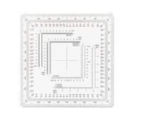 WAZUBC Righello di Coordinate Portatile Scala di Coordinate Lettura e Goniometro per Segni Tattici Mappe Goniometro per Attività Accurate di Rilevamento e Mappatura (stile E)