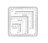 WAZUBC Righello di Coordinate Portatile Scala di Coordinate Lettura e Goniometro per Segni Tattici Mappe Goniometro per Attività Accurate di Rilevamento e Mappatura (stile J)
