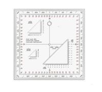 WAZUBC Righello di coordinate portatile, scala di coordinate per lettura di mappe e modello goniometro per segni tattici, goniometro per mappe per attività accurate di rilevamento e mappatura (Stile B