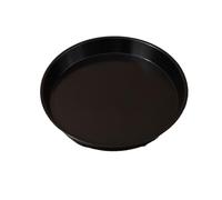 WAZUBC Teglie da forno per pizza in acciaio inossidabile, teglie rotonde antiaderenti per forno a microonde, per pizza, cottura e cottura lavabili in lavastoviglie (22 cm, nero)