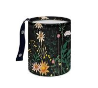 Wazylphin Cestino Auto Foglia Di Piante Nere Cestino Per Auto Pieghevole Accessori Secchio Spazzatura Multifunzionale Portatile Cestini Spazzatura Universale per Casa Ufficio e Cucina 15x18.5cm/2 Pcs