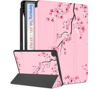 Wazzasoft Custodia a libro per Samsung Galaxy Tab A9 Plus - donne ragazze adolescenti bambini carina custodia a libro con fiore estetico dal design unico portapenne auto sleep&wake per Samsung A9+/A9