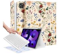 Wazzasoft Custodia per iPad Air 11" 2024, Air 5th/4th Generation 10.9, Pro 11'' Custodia con tastiera Pencil Holder Folio Tablet Cover Donne Ragazze Carino Kawaii Fragola per iPad Air 11 2024 (M2