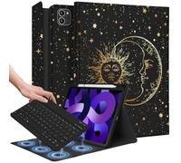 Wazzasoft Custodia per iPad Air 11" 2024, Air 5th/4th Generation 10.9, Pro 11'' Custodia con tastiera Pencil Holder Folio Tablet Cover Donne Ragazze Carino Marmo Estetica per iPad Air 11 2024 (M2