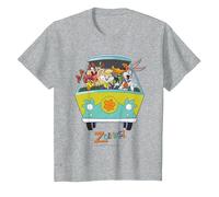 WB 100: Looney Tunes Scooby-Doo Mashup Maglietta, Bambini, Grigio Melange, 2 Anni