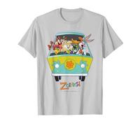 WB 100: Looney Tunes Scooby-Doo Mashup Maglietta, Uomo, Argento, 3XL