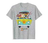 WB 100: Looney Tunes Scooby-Doo Mashup Maglietta, Uomo, Grigio Melange, 5XL