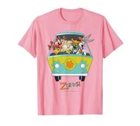 WB 100: Looney Tunes Scooby-Doo Mashup Maglietta, Uomo, Rosa, M