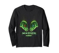 WB 100: The Matrix Enter The Matrix Maglia a Manica, Unisex per Adulti, Nero, XXL