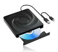 Wbacon Unità CD/DVD esterna per masterizzatore CD portatile, lettore DVD esterno, lettore CD ROM, lettore CD portatile per laptop, compatibile con PC portatili Windows 11/10//7 Linux Mac OS