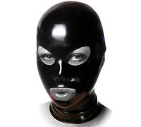 WBAODAN Cappuccio in Lattice Bondage Maschera Gomma Cerniera Posteriore per Halloween Party Cosplay (Size:L-60CM)