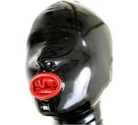 WBAODAN Cappuccio In Lattice Nero Maschera In Lattice Cappuccio Sexy Giochi Di Ruolo Cosplay Prodotti Per Adulti(Size:S-63CM)