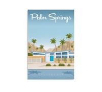 WBBART Poster su tela, motivo: panorama della California di Palm Springs, decorazione artistica da parete, stile moderno, poster decorativo per la famiglia, 40 x 60 cm