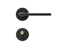 WBBAYDRFR Maniglia for porta Serratura for porta Civetta Nero Oro Interno Camera da letto Bagno Leva for porta in legno(D)