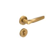 WBBAYDRFR Serratura for porta interna in bronzo Serratura for porta in legno magnetica silenziosa in ottone Maniglia for porta(Gold,Silent model)
