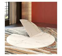WBBML Estensione Temporanea da Pranzo Robusto e Resistente Piano Tavolo Rotondo Pieghevole Topper Esteso per Tavolo Sale da Pranzo Terrazze(White marble,180cm/71in)