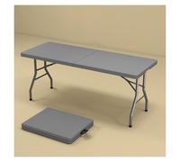 WBBML Tavolo Pieghevole Valigetta Esstisch Klappbar Stabile Lounge Tisch Outdoor Feste Bar(Gray,152cm/59.84in)