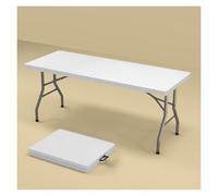 WBBML Tavolo Pieghevole Valigetta Esstisch Klappbar Stabile Lounge Tisch Outdoor Feste Bar(White,152cm/59.84in)