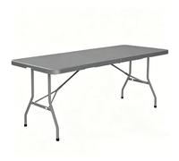 WBBML Tavolo Richiudibile Multiuso Tavolo Plastica Esterno Tisch Klappbar Kunststoff Balcone Sala Riunioni(Gray,152cm/59.84in)