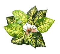 WBCDXCBB Piante verdi simulate, erba persiana in plastica, paesaggio, materiali for pareti vegetali 1 pezzo(9HeaddiscoloredWoodWhite)