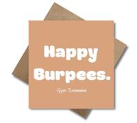 WBdesignz Biglietto di compleanno con busta, biglietto di compleanno Happy Burpees compleanno palestra, biglietto di auguri Happy Birthday Training Fitness Studio
