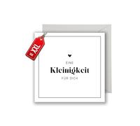 WBdesignz Biglietto regalo con busta, piccolo pensiero, un piccolo pensiero, per te, amico, biglietto di compleanno (XXL 22 x 22 cm)