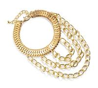 WBDWWTD 2 Pezzi di cavigliera per Scarpe a Catena Alta in Oro, Braccialetto a Maglie Geometriche a Strati, Decorazione per Tacco da Donna, Braccialetti alla Caviglia con Nappe alla Adatti per Feste e