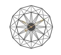 WBDWWTD 50 cm retrò tipo nordico ferro arte grande silenzioso orologio da parete muto gancio orologi casa soggiorno camera da letto decorazione (colore: nero, taglia: taglia unica) (nero taglia unica)