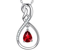 WBDWWTD Accessori per Ragazze Il Suo Amore per Sempre Gioielli Infiniti Regali di Compleanno per Moglie Mamma Settembre Ottobre Pietre Portafortuna Zaffiro Blu Tormalina Rosa Gioielli per Donne,