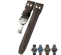 WBDWWTD BHOLSA 20 mm 21 mm 22 mm Rivet Calfskin Leather Watch Band Fit for IWC Watch Big Pilot IW5009 Spitfire IW3777 Le Petit Prince Mark Strap
