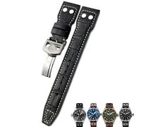 WBDWWTD BHOLSA 20 mm 21 mm 22 mm Rivet Calfskin Leather Watch Band Fit for IWC Watch Big Pilot IW5009 Spitfire IW3777 Le Petit Prince Mark Strap