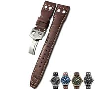 WBDWWTD BHOLSA 20 mm 21 mm 22 mm Rivet Calfskin Leather Watch Band Fit for IWC Watch Big Pilot IW5009 Spitfire IW3777 Le Petit Prince Mark Strap