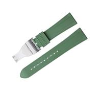 WBDWWTD BHOLSA Soft Fluororubber Watch Band 22 mm Flat End For Tudor Strap M79360.M79363 Stainless Fold Buckle Black Bay 1958 GMT 41 mm Pelagos