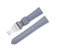 WBDWWTD BHOLSA Soft Fluororubber Watch Band 22 mm Flat End For Tudor Strap M79360.M79363 Stainless Fold Buckle Black Bay 1958 GMT 41 mm Pelagos