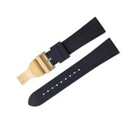 WBDWWTD BHOLSA Soft Fluororubber Watch Band 22 mm Flat End For Tudor Strap M79360.M79363 Stainless Fold Buckle Black Bay 1958 GMT 41 mm Pelagos