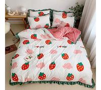 WBDWWTD Copripiumini per Letto Matrimoniale Giallo, Set Biancheria da Letto King Size Floreale, Copripiumini per Letto Matrimoniale Set Biancheria da Letto per Bambini con Lenzuolo con Angoli Set