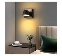 WBDWWTD GWJKG ° Luce Girevole con Lampada da Lettura Regolabile con Pulsante per Camera da Letto per Comodino in Ferro e Apparecchio Notturno a Parete in Alluminio