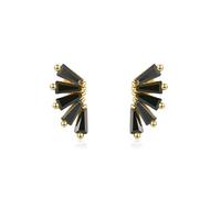 WBDWWTD Orecchini a Bottone con Ali Nere malvagie in Argento Sterling 925 per Le Donne Regali di Gioielli con Orecchini CZ di Fascia Alta