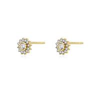 WBDWWTD Orecchini a Bottone con zirconi Colorati Geometrici in Argento Sterling per Le Donne Orecchini Pendenti con Orecchini Pendientes